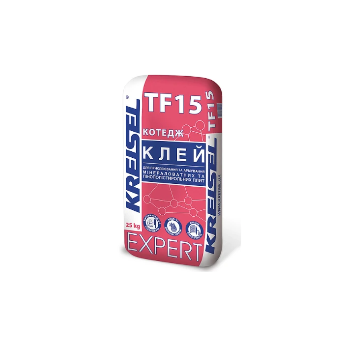 Клей Kreisel для приклеивания и армирования минераловатных и пенополистирольных плит TF15, 25 кг — фото 1