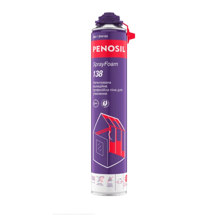Напыляемая изоляционная профессиональная пена для утепления PENOSIL Spray Foam 138 810 мл — купить в Украине | Stokrat